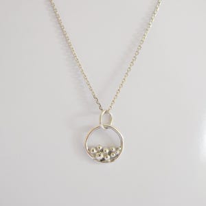 Silver ball necklace
