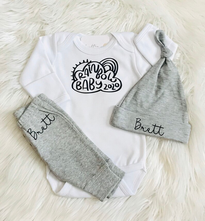 rainbow baby coming home outfit boy