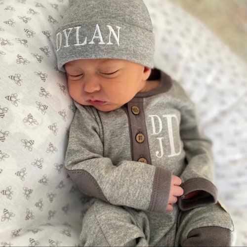 Newborn Boy Outfit Baby Boy Coming Home Outfit Baby Outfit Etsy