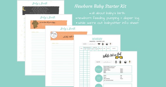 Baby Feeding Pumping Diaper Log Newborn Log Baby S Etsy