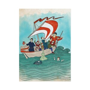 Cartão postal artístico do desastre do navio branco