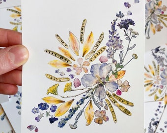Bunch of Brilliance Botanical Flower A6 Postcard Print