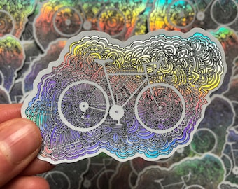 Holographic Vinyl Bicycle Stickers