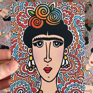 Frida A6 Postkarte Illustration Druck