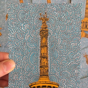 Berliner Siegessäule A6 Postkarten Print