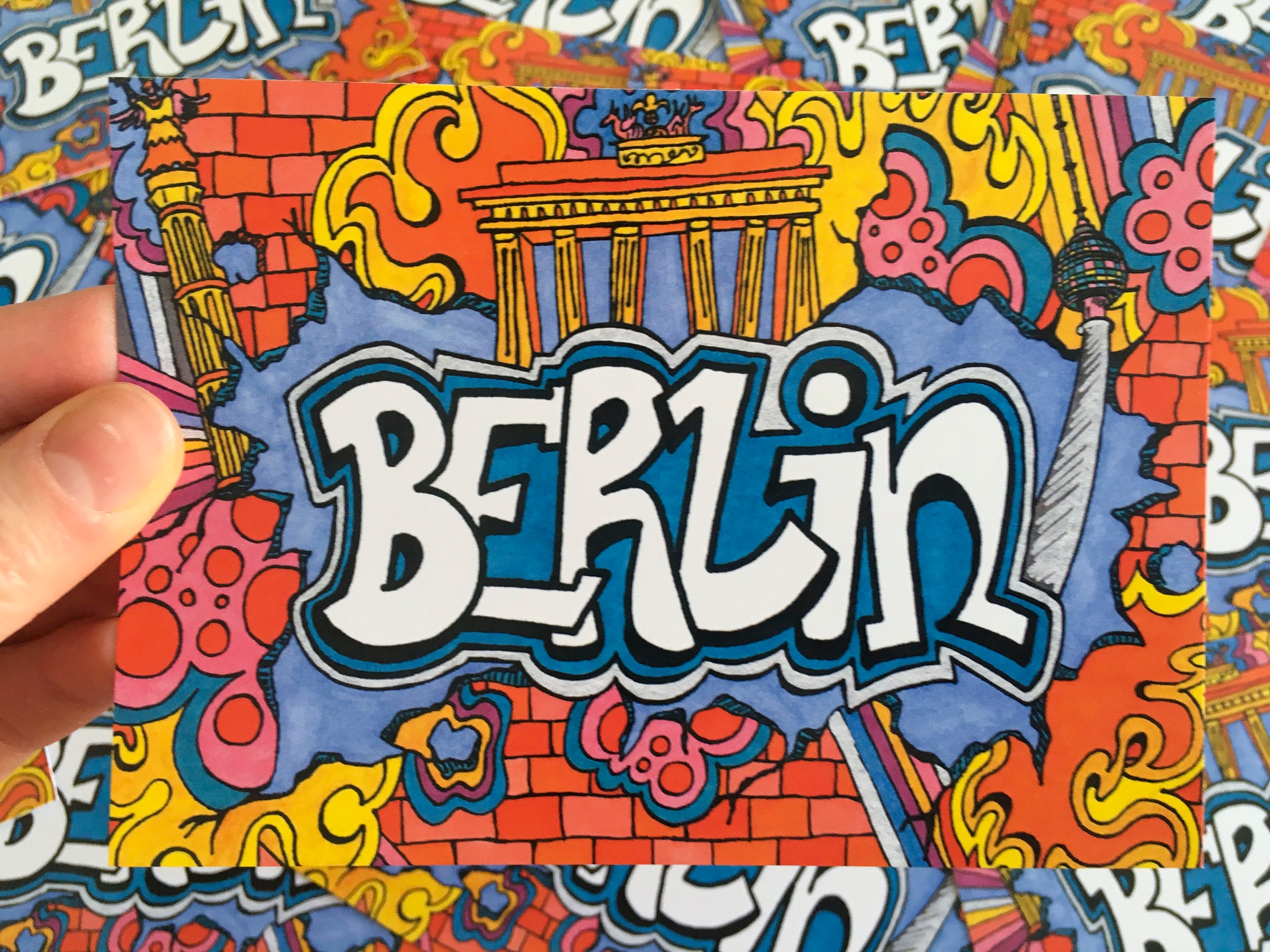Berlin Graffiti Postcard - Etsy, image size:3000x2250