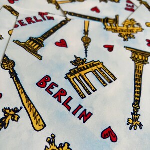 I Love Berlin Pattern Postcard image 4