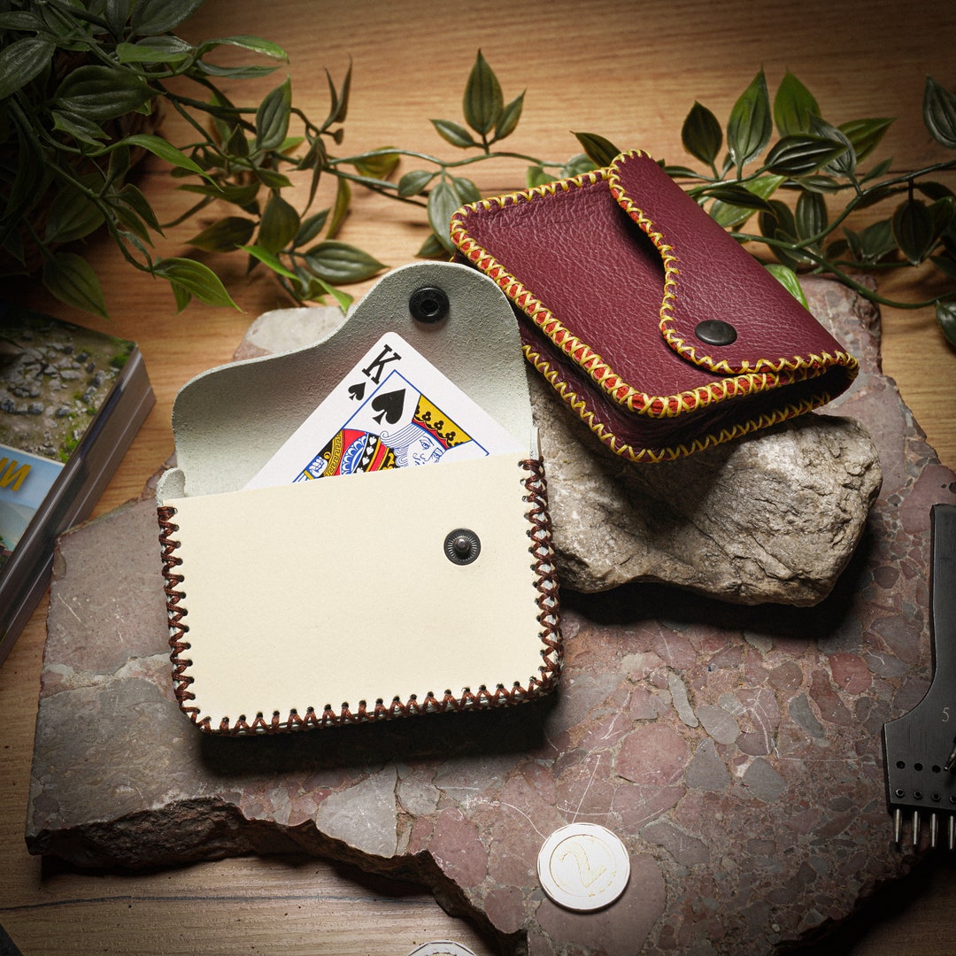 Leather Case for Playing Cards, Leather Accessories, Handmade Leather