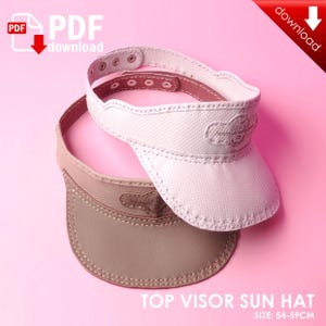 Patrón de cuero en PDF - Sombrero para el sol con visera superior de cuero