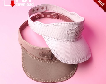 PDF Leather pattern - Leather Top Visor Sun Hat