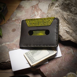 Cartera de tarjeta de cuero personalizada, titular de tarjeta delgada para hombre, regalo para él, titular de tarjeta de visita, estuche de tarjeta de cuero