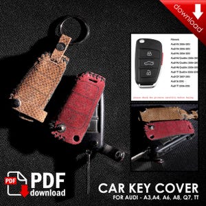 PDF Leather pattern - Car Key Case Cover for Audi A3 A4 A6 A8 Q7 TT