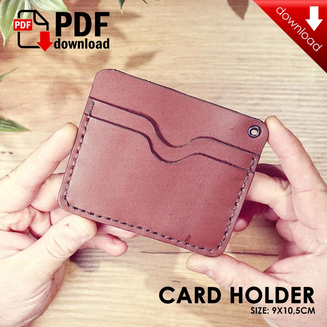 Leather Card Holder PDF Pattern – DIY Wallet Template (A4) - Etsy
