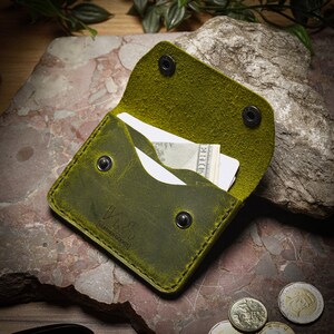 Porta carte in pelle personalizzato, porta carte sottile da uomo, regalo per lui, porta biglietti da visita, porta carte in pelle