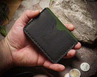 Personalized Leather Card Wallet, Men's Slim Cardholder, Gift for Him, Business Card Holder, Leather Card Case