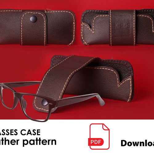 Leather Bag Pattern PDF Files Eye Glasses Case with Etsy