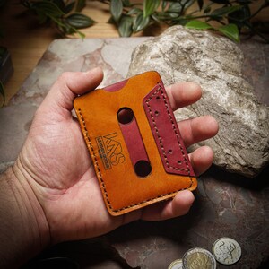Porta carte in pelle personalizzato, porta carte sottile da uomo, regalo per lui, porta biglietti da visita, porta carte in pelle
