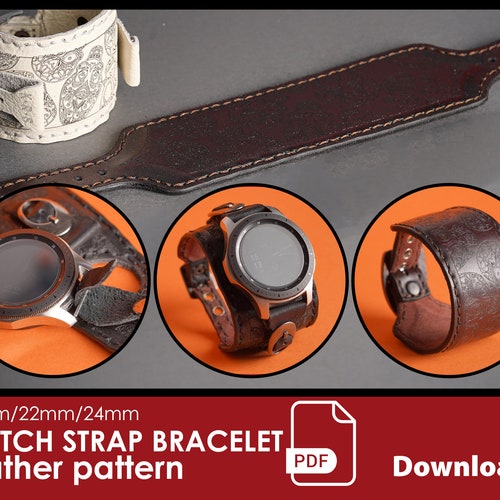 Watch Strap Pattern PDF Leather Watch Band Template Handmade Etsy