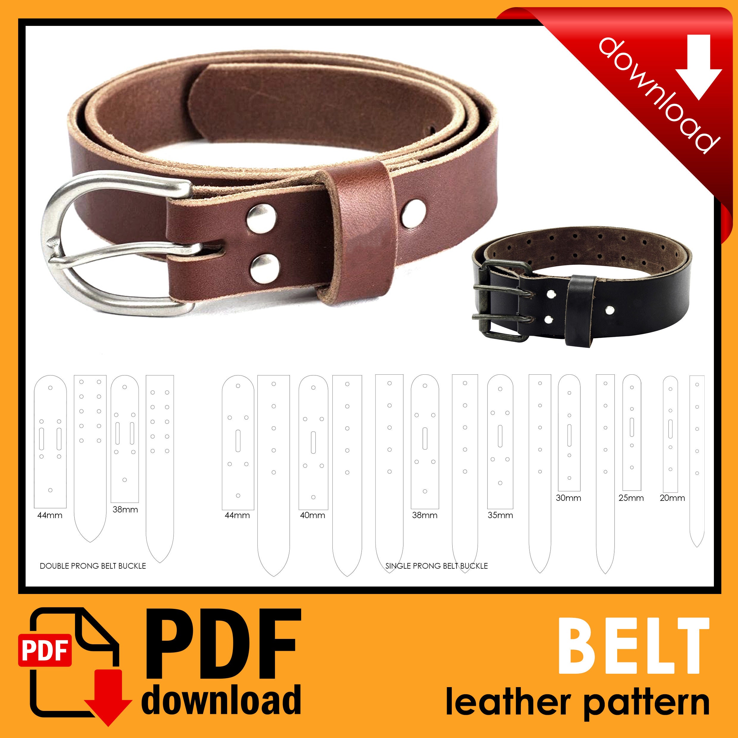 3x Leather Belt Tooling Patterns / Carving Pattern / Stencil. Feather  Themed Belt Pattern Number 1 PDF Digital Download. 