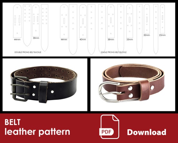 Patterns for Leather Belts PDF Leather Pattern - Etsy