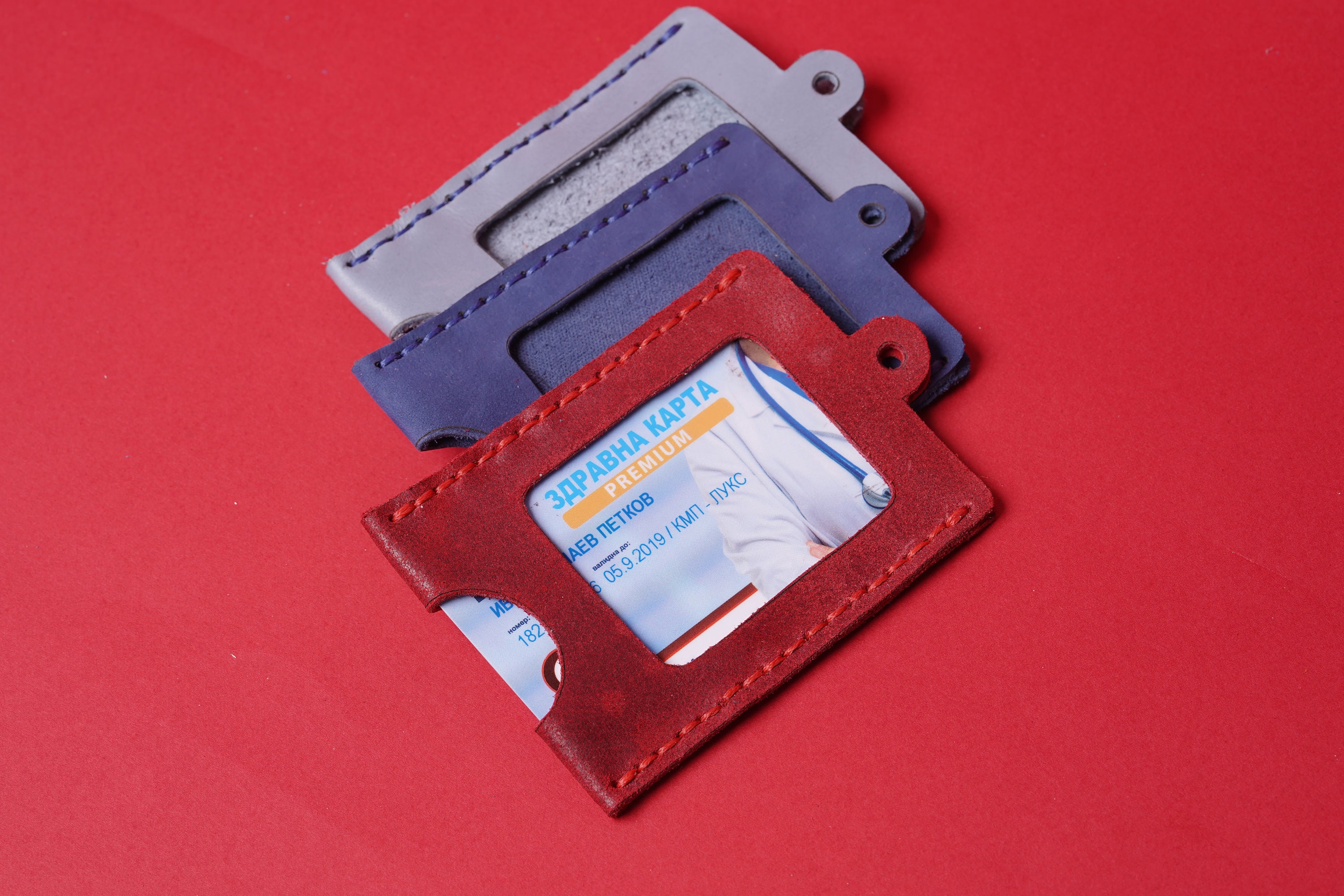 PDF Leather Pattern ID Card Holder Etsy