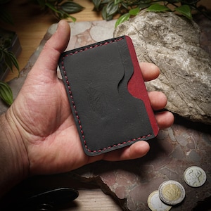 Personalisierter Leder Kartenhalter, Herren Slim Kartenhalter, Geschenk für Ihn, Visitenkartenhalter, Leder Kartenetui
