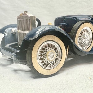 Vintage Hubley Royal Blue Metal Rolls Royce Toy Car