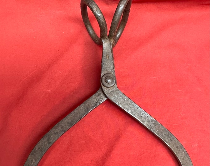 Vintage Cast Iron Hand Forged Ice Block Tongs No 1