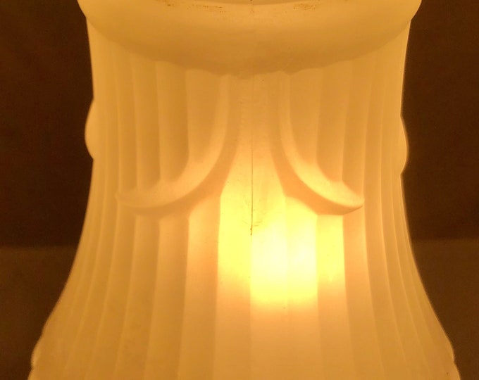 Vintage Ribbed Frosted Glass Glass Lamp Shade/Ceiling Light