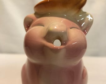 Vintage Pottery Pink Pig Creamer