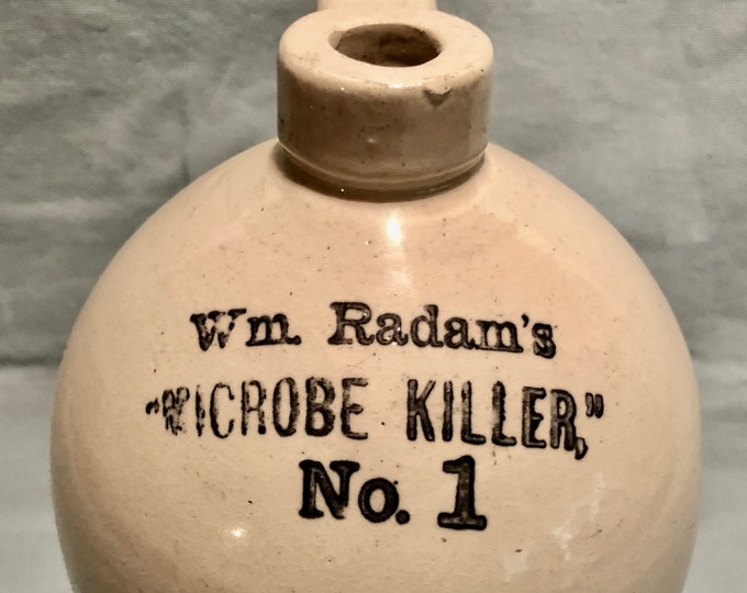 Antique William Radams Microbe Killer No 1 Stoneware Jug
