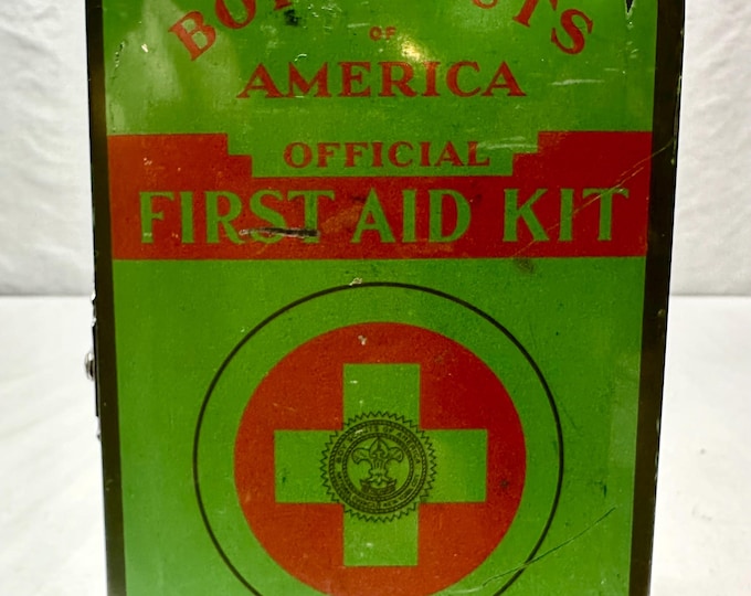 Vintage Boy Scouts of America Official First Aid Kit Prepared by Johnson and Johnson