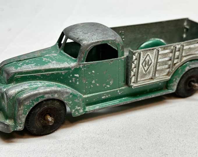 Vintage Hubley Kiddie Toy Green Cast Iron Metal Pickup Truck No 460