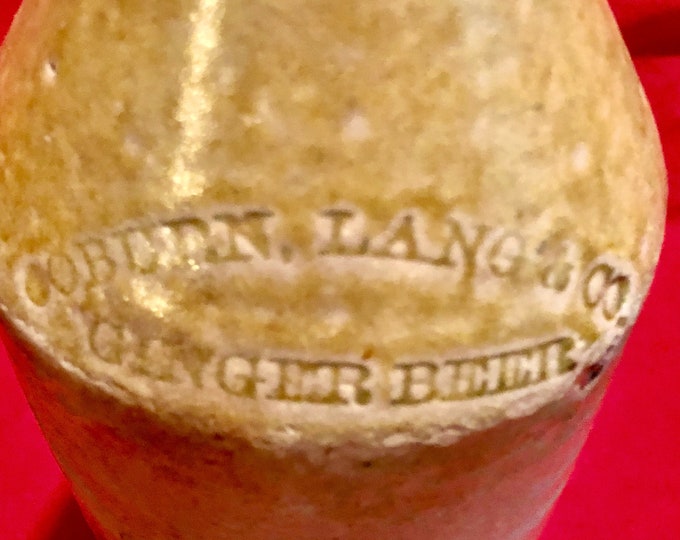 Antique Coburn Lang & Co Stoneware Ginger Beer Bottle