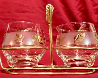 Vintage Hawthorne Manor Apples Cherries Cream and Sugar Set