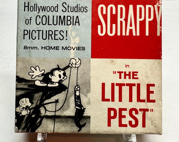 Vintage 8 mm Home Movie/Cartoon Scrappy in The Little Pest, Columbia Pictures , Black and White Film