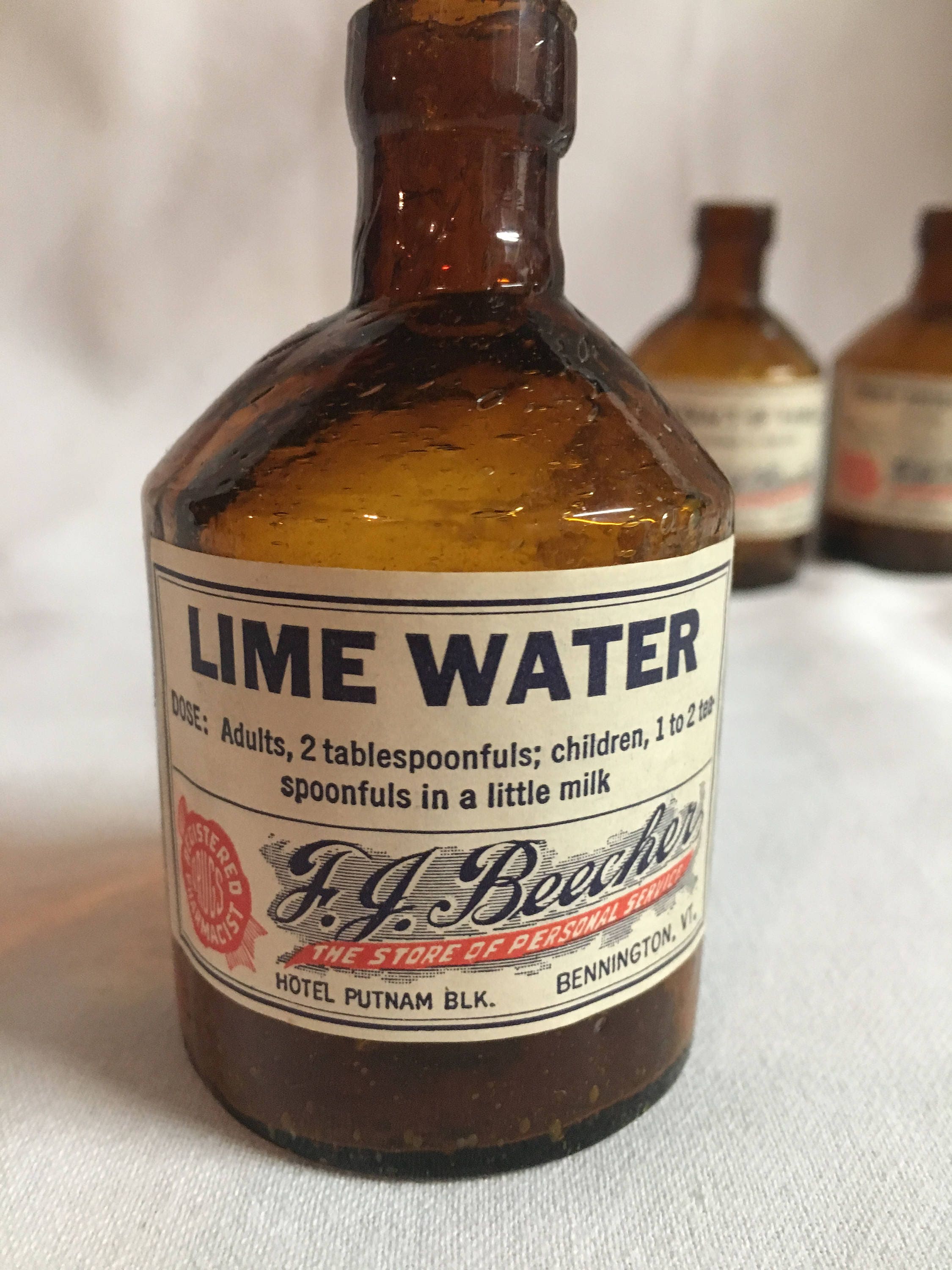 Download Three Beautiful Antique Amber Glass Medicine Bottles from ...