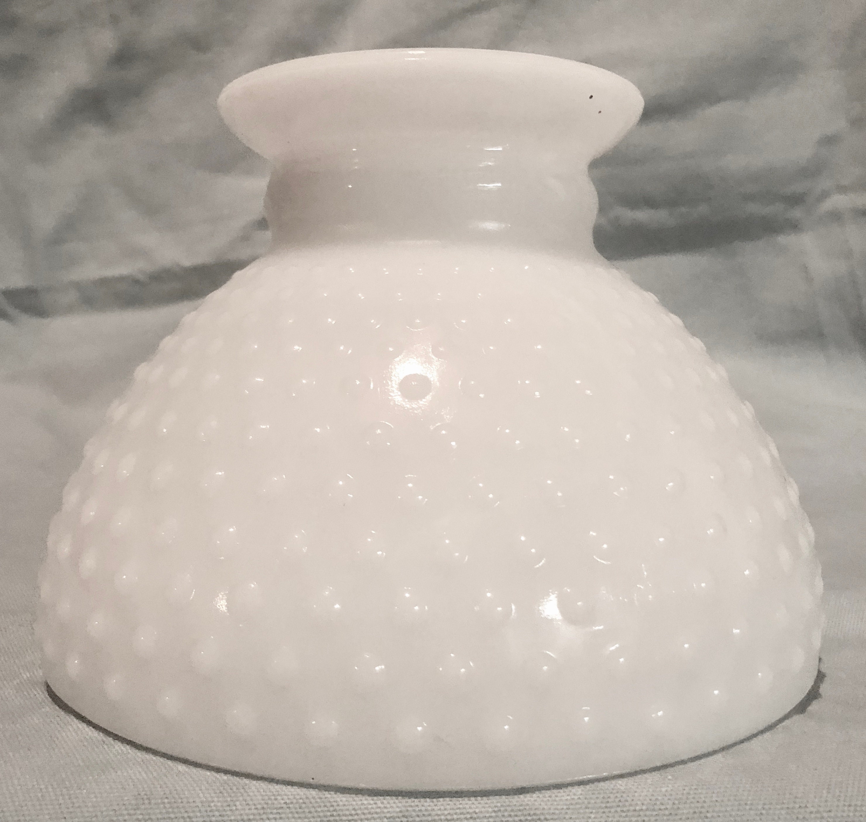Vintage White Milkglass Hobnail Glass Lamp Shade