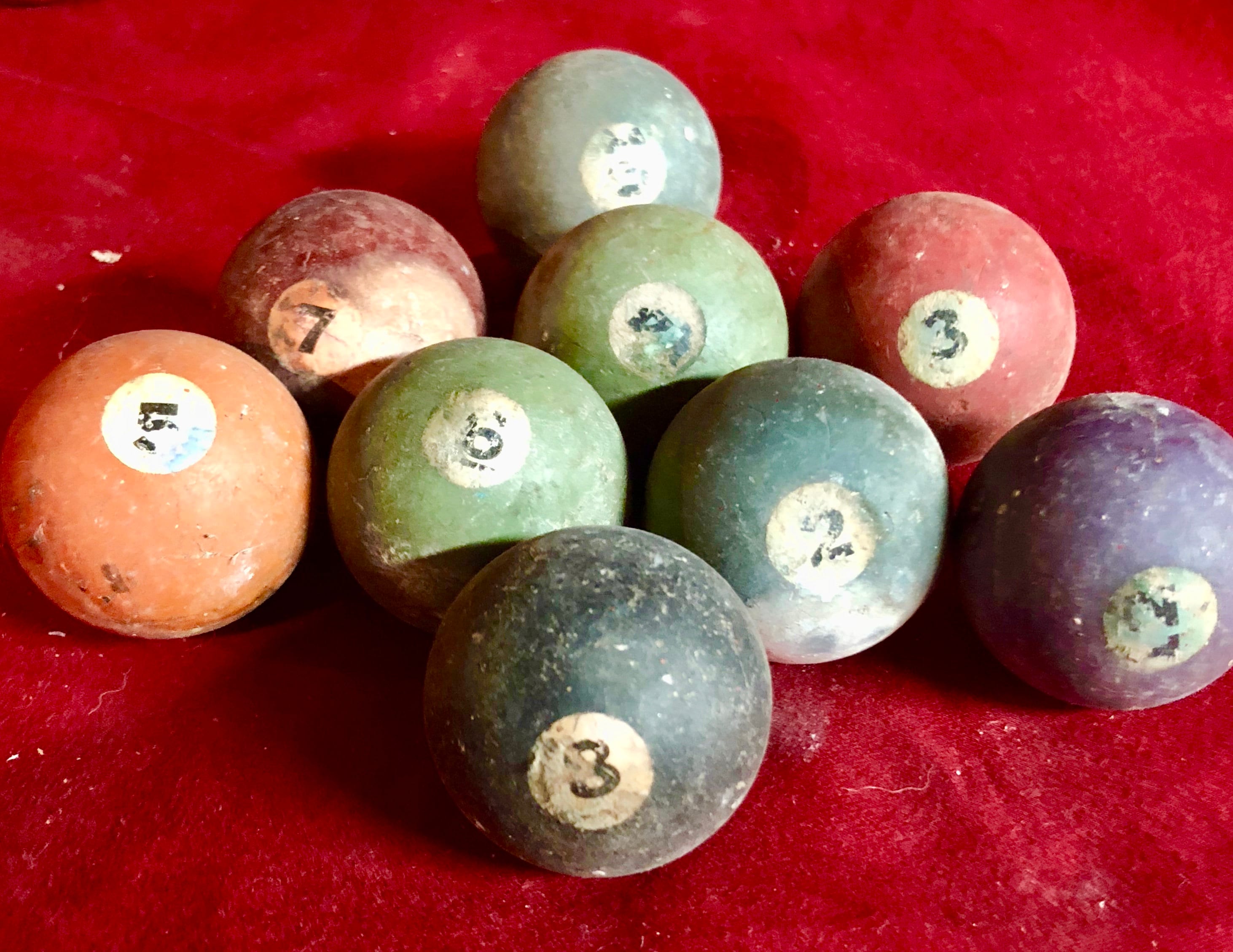 Vintage Clay Pool Balls lot of 15