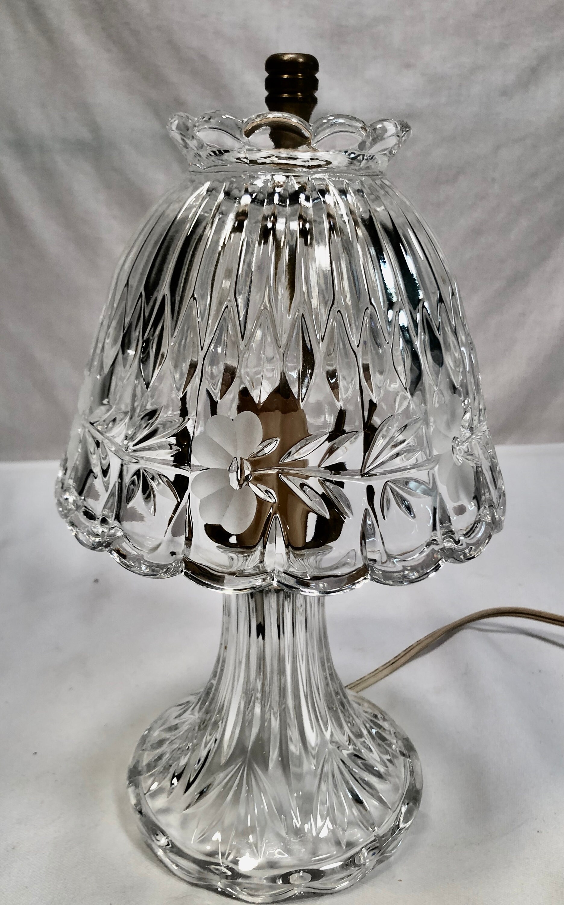 Vintage Princess House Lead Crystal Glass Table Lamp