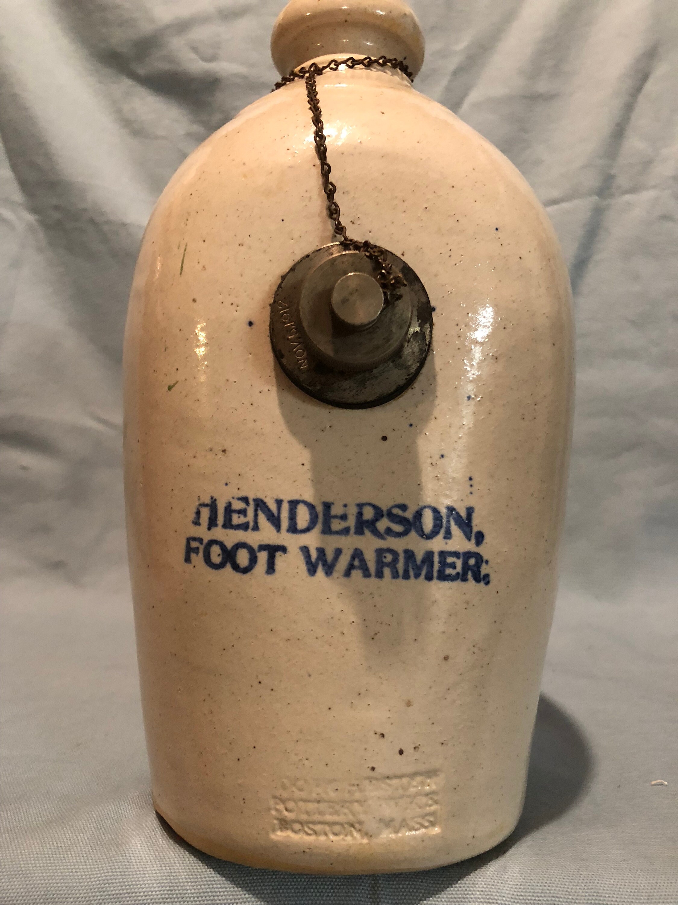Henderson Stoneware Foot warmer, 'Porcelain Pig' Dorchester Pottery Co
