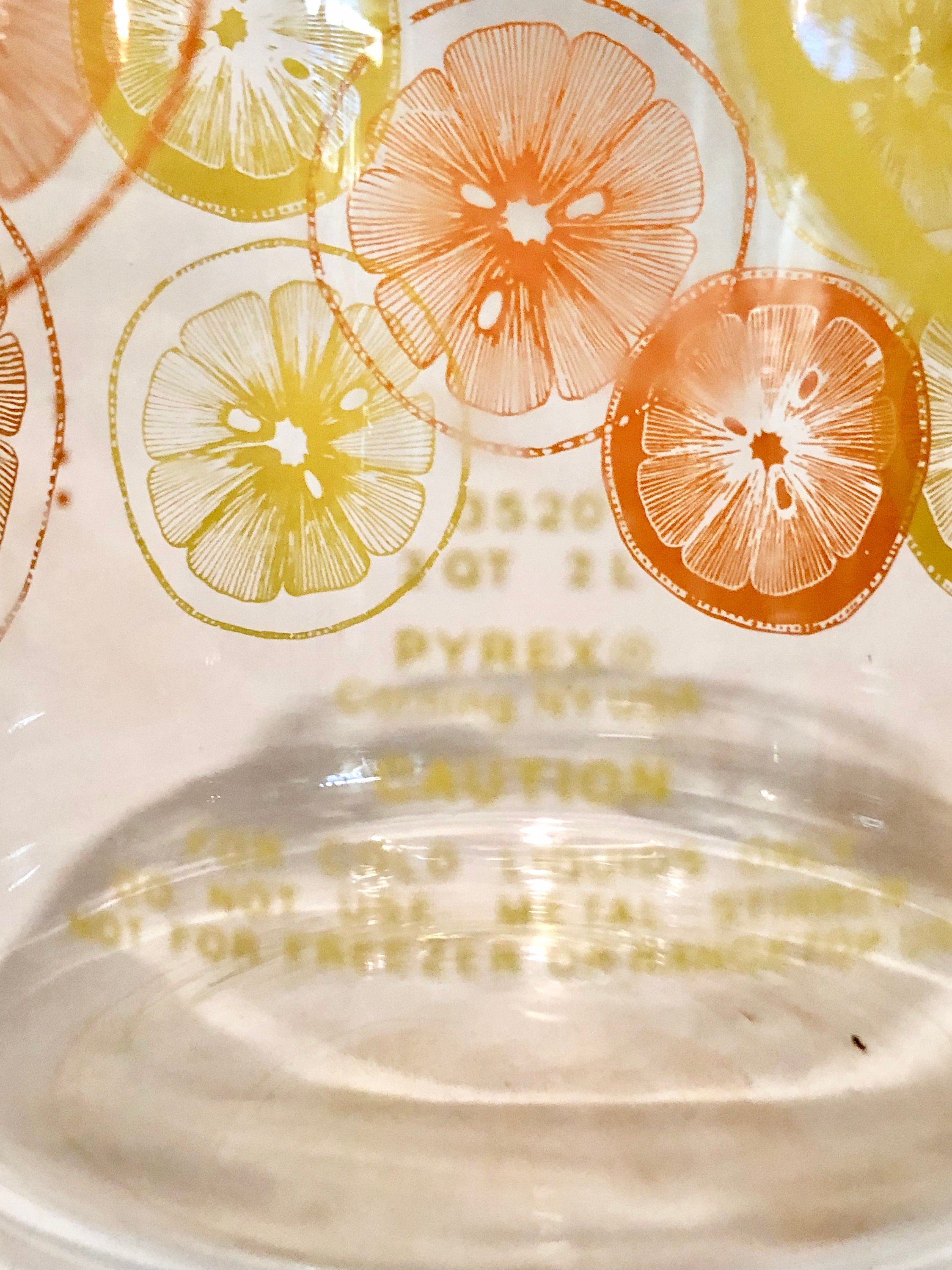 Vintage 1970's Glass Orange Juice Carafe With Original Lid/ Glass Carafe/70s  Kitchen/glass Pitcher With Lid/retro Kitchen/orange Decor 