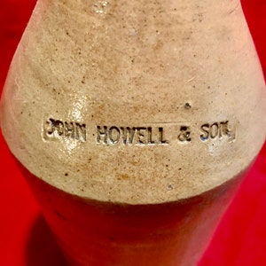 Vintage Stoneware Ale/Beer Bottle, John Howell and Sons