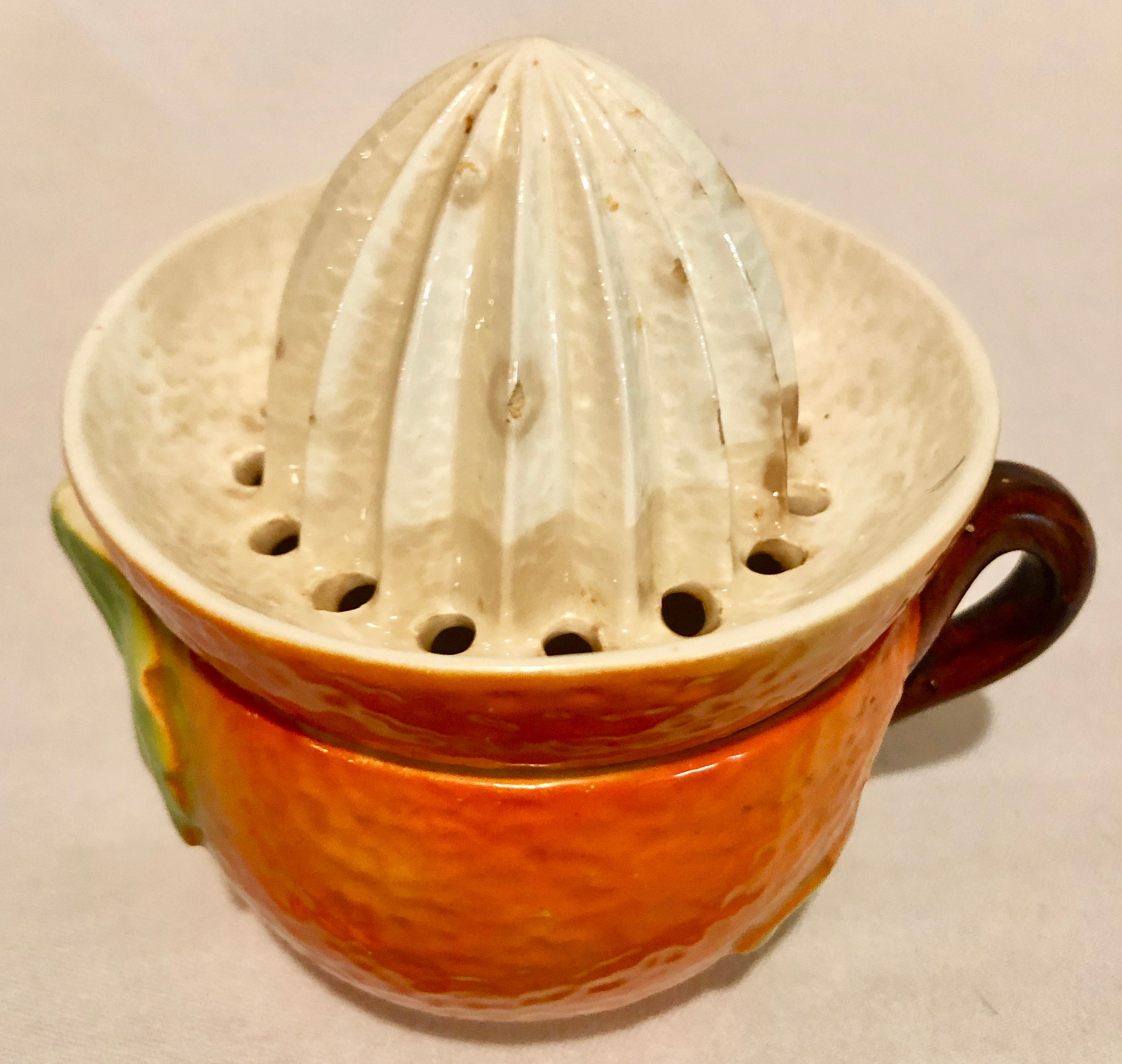 Goebel Pottery Vintage Lemon/Orange Citrus Hand Juicer circa 1927