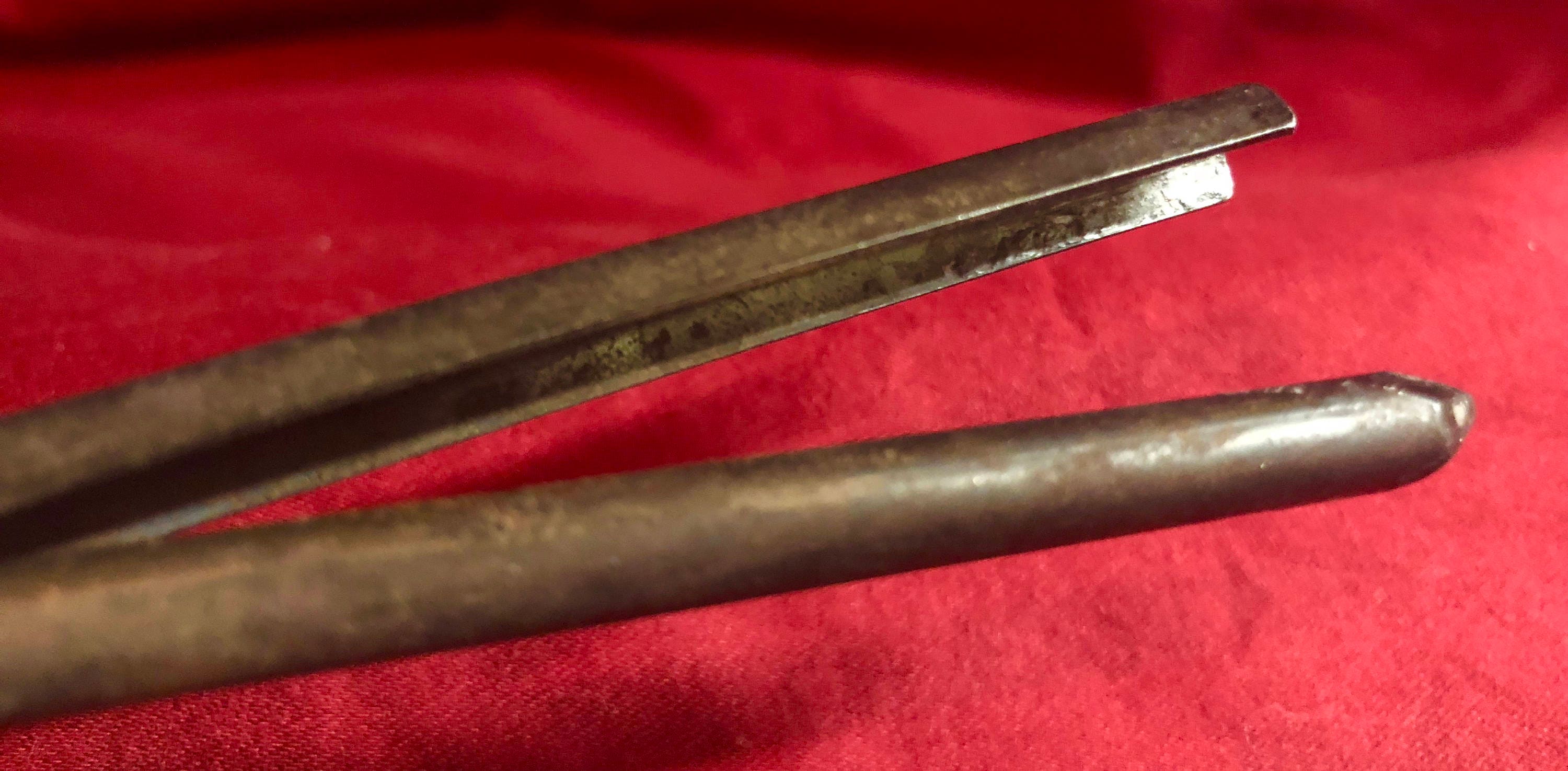 Antique Wood/Metal Marcel Curling Iron