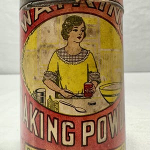 Vintage Watkins Baking Powder Advertising Tin, 4 oz, J.R. Watkins Co, Circa 1920&#39;s