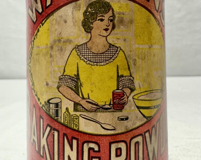Vintage Watkins Baking Powder Advertising Tin, 4 oz, J.R. Watkins Co, Circa 1920's