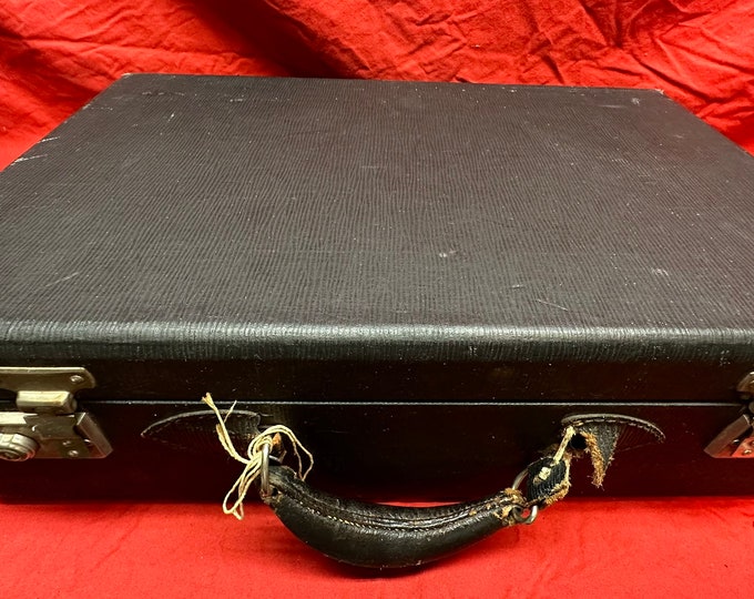 Vintage Black Hardcover Suitcase