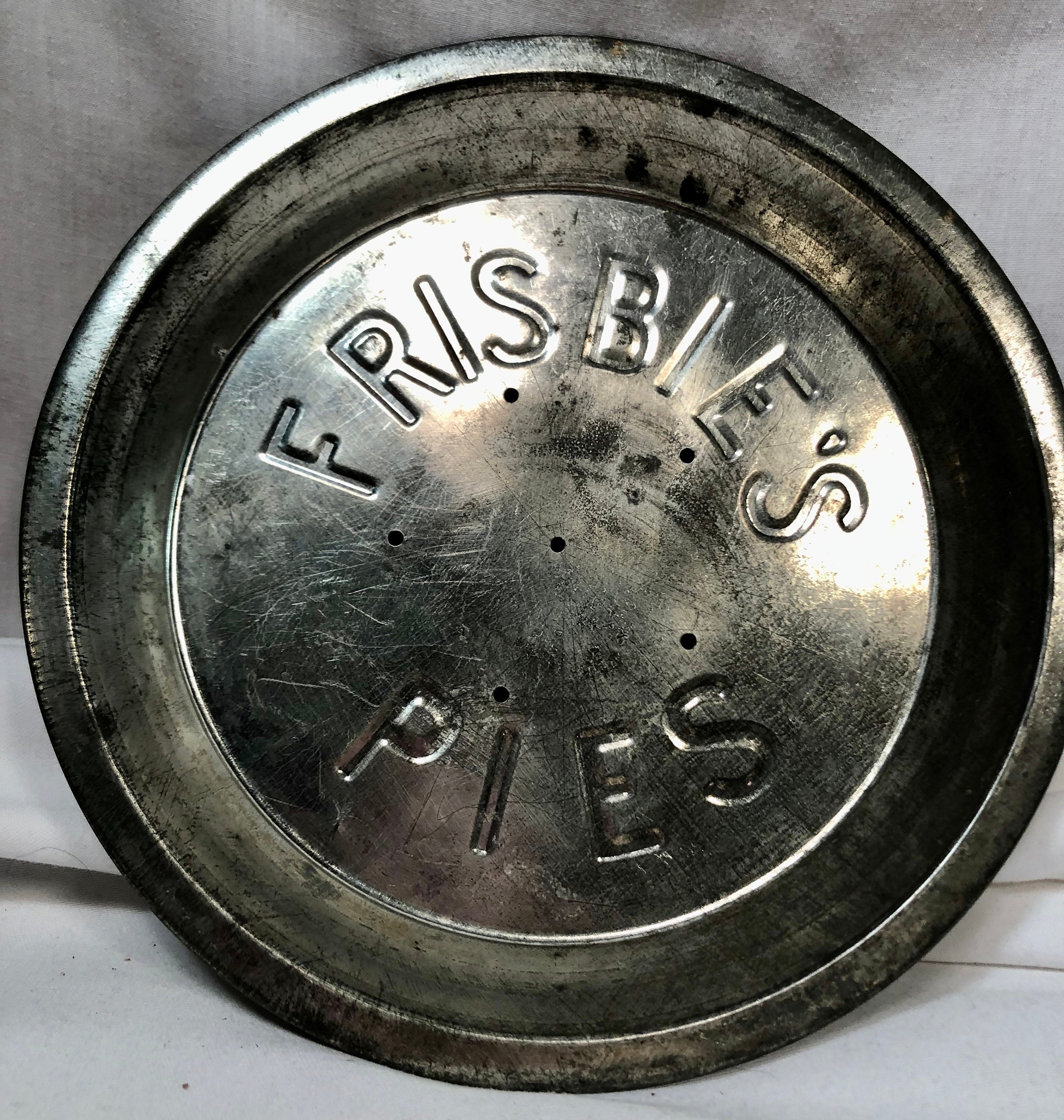 Vintage Frisbee Pies 6 Hole Tin Pie Plate