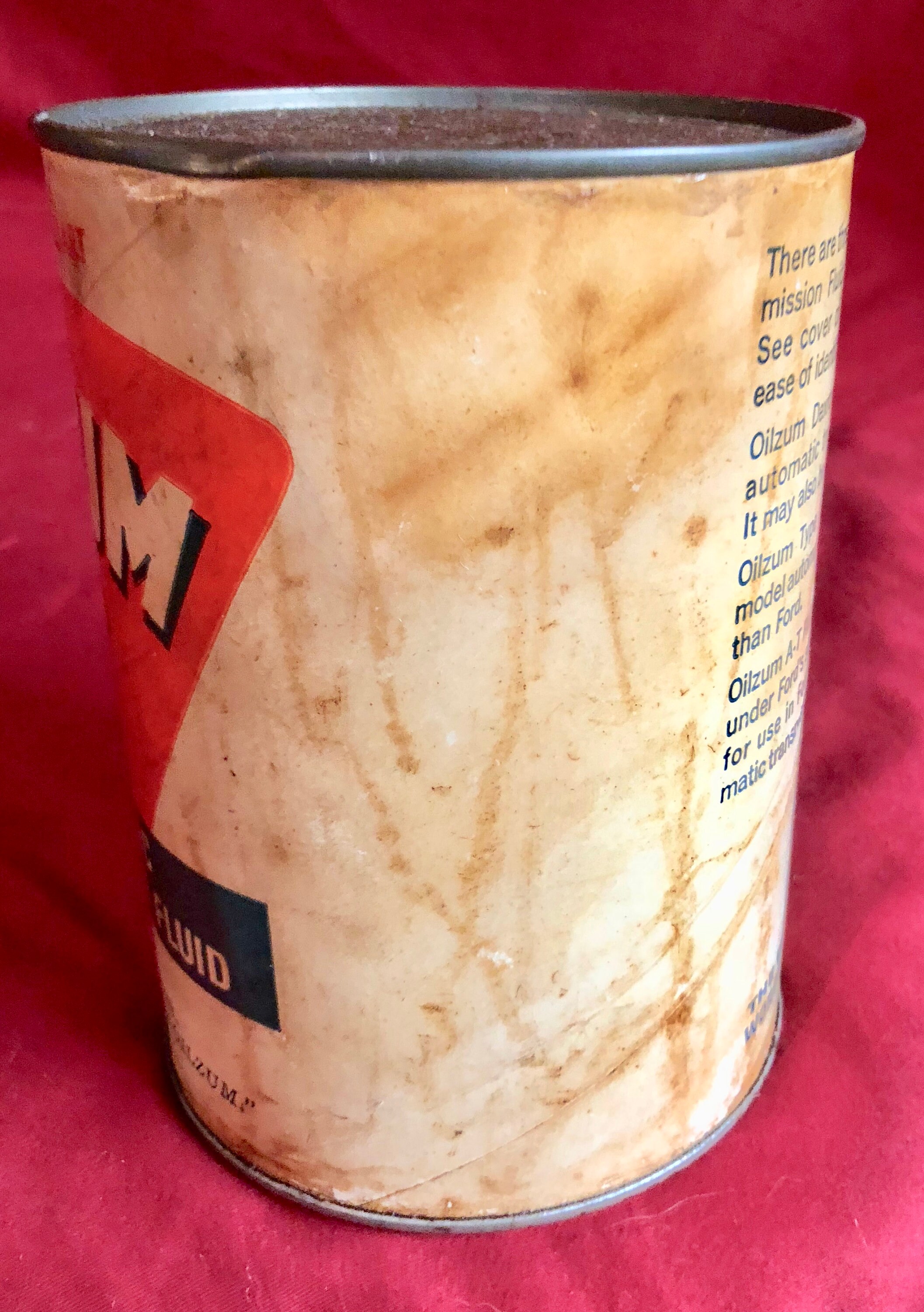 Vintage Oilzum Automatic Transmission Fluid -One Full Liquid Quart